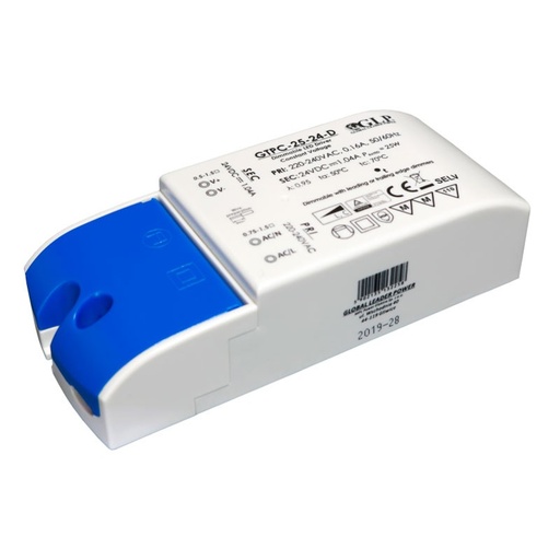 [GTPC-25-24-D] Fuente de alimentación regulable Triac LED de 25W 24V - GLP
