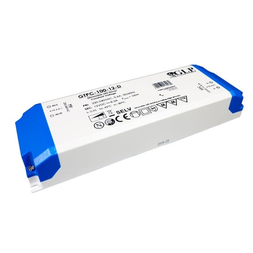 [GTPC-100-12-D] Reguléierbare Triac LED Netzdeel vun 100W 12V - GLP