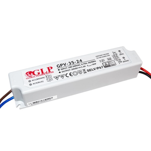 [GPV-35-24] Fuente de alimentación estanca 24V DC - 35W  - IP67 - GLP