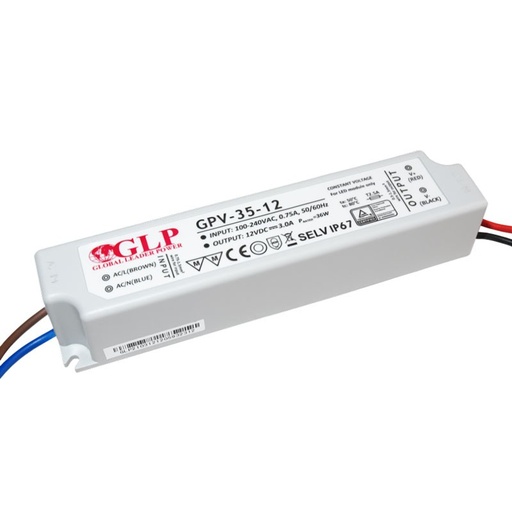 [GPV-35-12] Watertight power supply 35W 12V IP67- GLP
