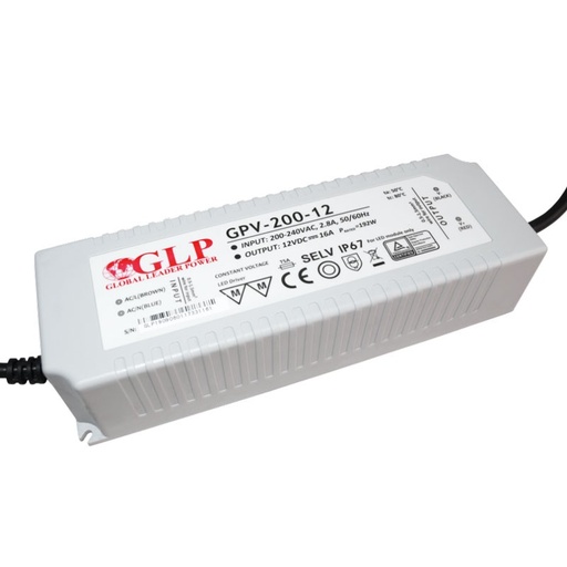 [GPV-200-12] Außeneinsatz Netzteil 12V DC - 200W - IP67 - GLP