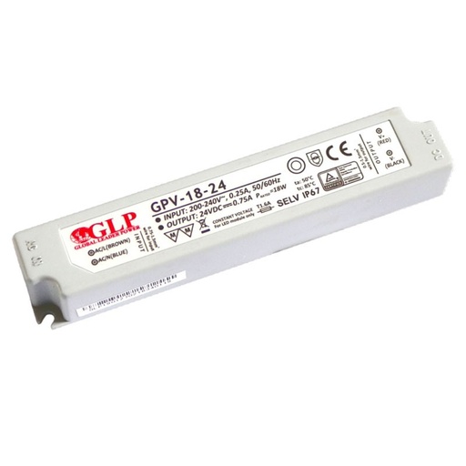 [GPV-18-24] Fuente de alimentación estanca 24V DC - 18W  - IP67 - GLP