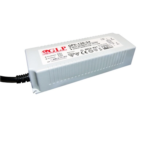 [GPV-120-24] Wodoodporny zasilacz 24V DC - 120W - IP67 - GLP
