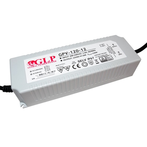 [GPV-120-12] Watertight power supply 120W 12V IP67- GLP