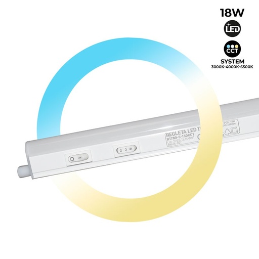 [B1780-5-150CCT] Striscia LED sottopensile T5 - 150 cm - 18W opale - CCT
