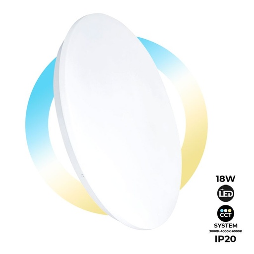 [B1292-R-CCT] Okrągła sufitowa lampa natynkowa LED BASIC CCT - 18W - IP20