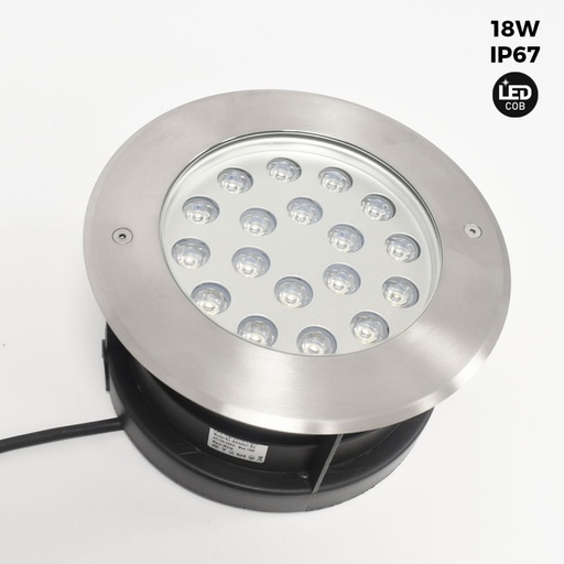 [BA50021-BC] LED ground recessed beacon 18W - Warm white - Ø21cm - IP67 - 220v
