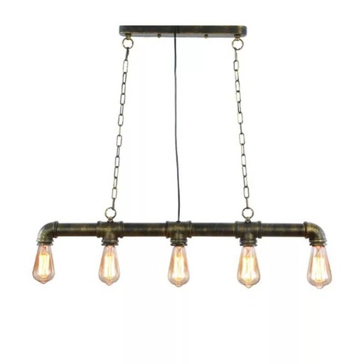 [LV251] Vintage lampa wisząca rurowa "COPPER".