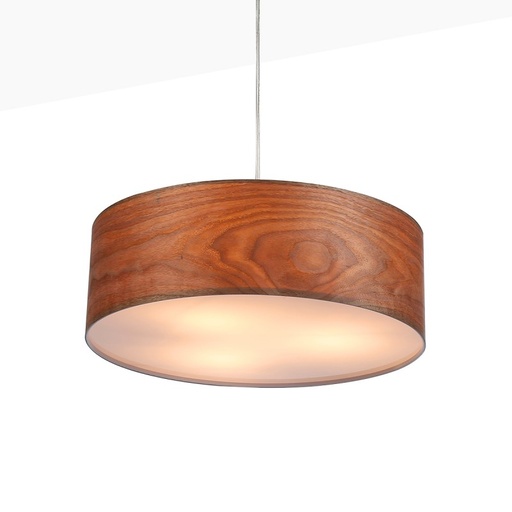 [LN1306-C] Lampara colgante con pantalla efecto madera "MATAGALLS" - 3xE27
