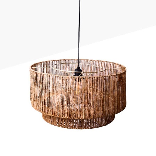 Jute and natural fiber pendant lamp "BALI".
