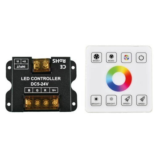 [RF86-03] Driver per strisce LED RGB con pannello a sfioramento RF - 5-24V/DC
