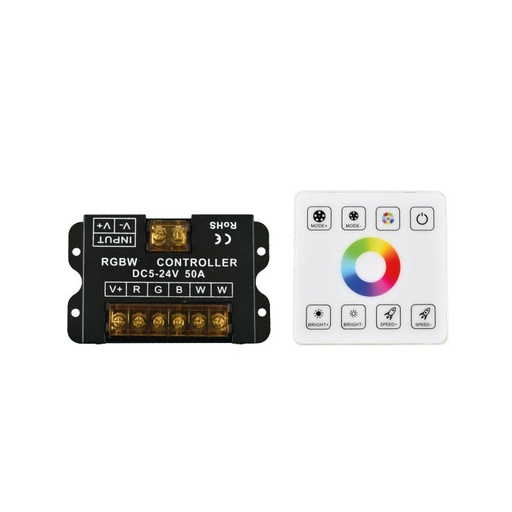 [RF86-04] RGBW controller for LED strips with RF touch panel - 5-24V/DC