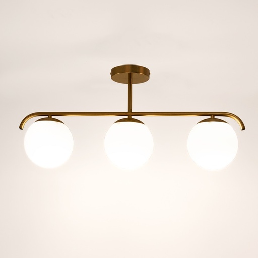 Drievoudige kristallen bol plafondlamp "TALÍ" - 3xE27