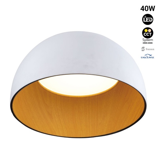 LED plafondlamp "Gina" - Hout effect - CCT 3000K - 4000K - 40W