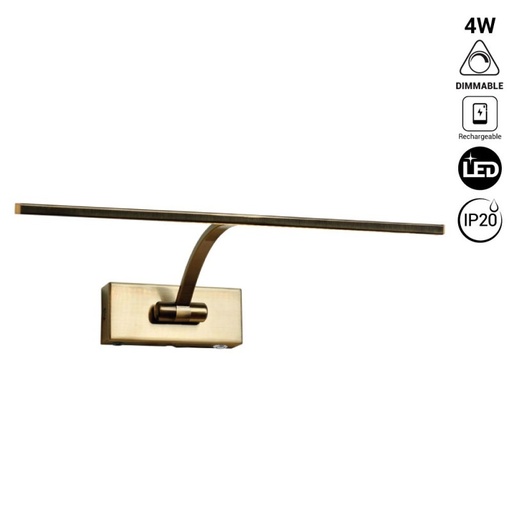 LED-Wandleuchte mit Akku - Dimmbar - 4W - 34 cm