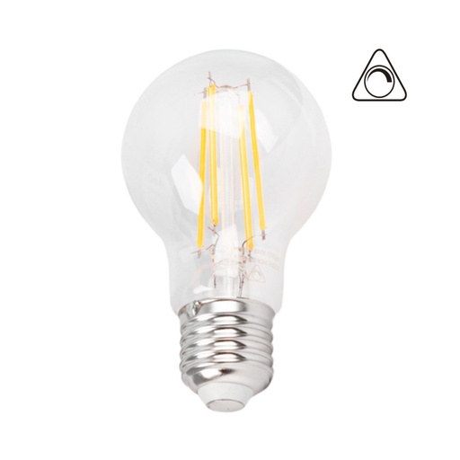 Lâmpada de filamento LED regulável E27 8W A60