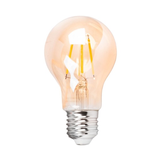 [BFD1-A60E27-D-AMB] Vintage amber LED filament bulb - Dimmable - E27 A60 - 4W