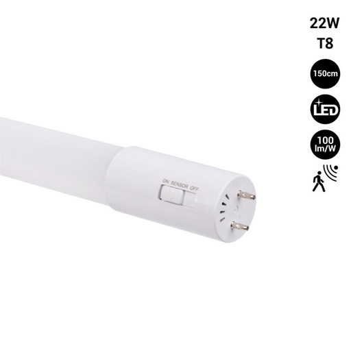 LED cijev 150cm T8 sa mikrovagalnim senzorom pokreta - 22W - 100lm/w - 6000K