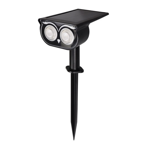 Outdoor LED solar spotlight with stake - 1W - IP65