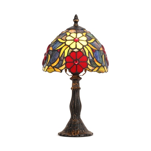 [L3086-20] Tafellamp "Saura" inspiratie "Tiffany" - Ø 20cm