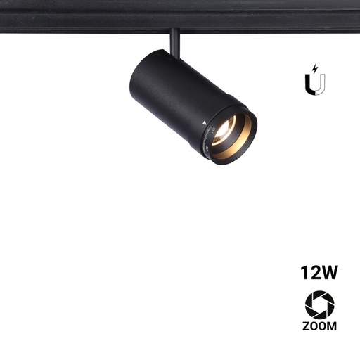 Magnetyczny reflektor LED z zoomem 10-55º - 48V - 12W