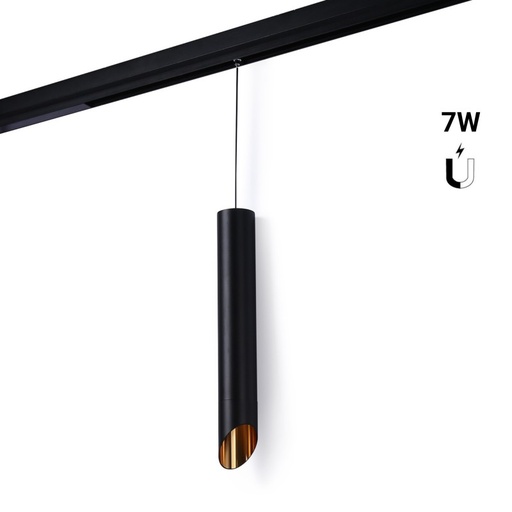 Foco LED de suspensão para carril magnético - 48V - 7W - Baixo UGR - CRI95