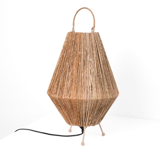 Rustic jute table lamp "Ross" - E27