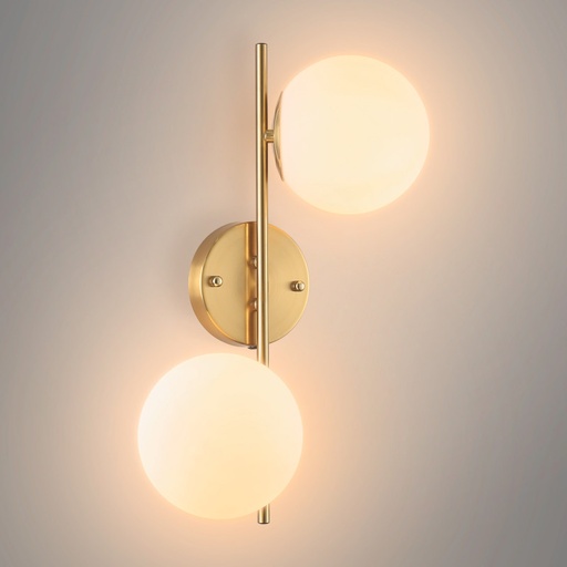 Applique murale 2 globes en verre "Double"