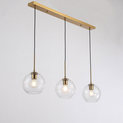 Lámpara colgante cristal triple "Merce" - 3 x E27