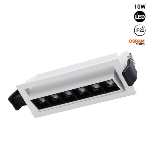 Ugradni LED linearni fokus 10W - Podesiv - UGR18 - CRI90 - OSRAM čip - 2800K