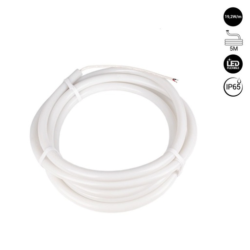 Elastyczny neon LED 360º okrągły - Ø22mm - 5 metrów - 24V DC - 240Ch/m - 19,2W/m - IP65