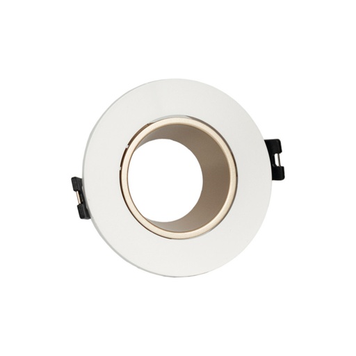 Aro ronn downlight schwenkbar fir Glühbirne GU10 / MR16 - Nidder UGR - Schnëtt Ø75 mm