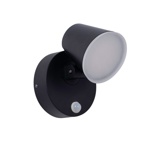 [L5068-S] Aplique de parede exterior com sensor PIR "Stan" - 12,5W - Orientável - 3000K - IP54