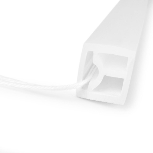 [WOS1616-S] Flexibele siliconen hoes voor het omzetten van LED strip naar neon - 16x16mm - 5 meter - PCB tot 10mm - Horizontale kromming