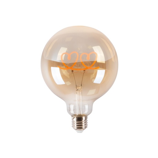 [BFD1-G125E27-HEARTS] Decorative filament bulb "Hearts" E27 G125 - 4W - 2200K