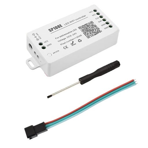 [SP108E] WIFI RGB/RGBW pixel IC LED controller - 5-24V DC - 2048 pixels