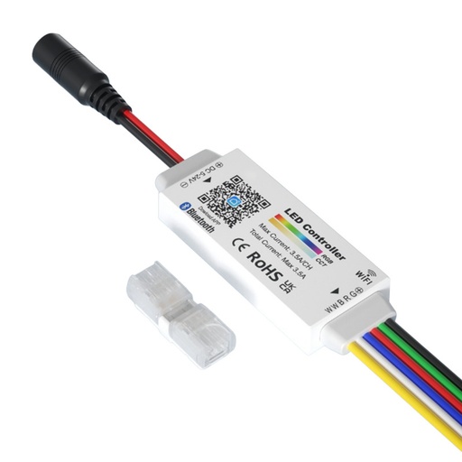 [CTL-AAW-RGBCCT-34] Mini RGB + CCT controller - WiFi + Bluetooth - 5-24V DC - 3.5A