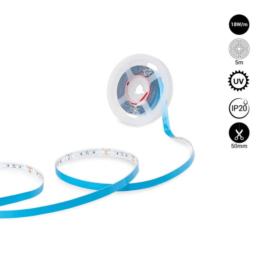 [B1552-UV] LED szalag 24V DC - 18W/m - Ultraibolya - 10mm - IP20 - 5 méter - SMD2835 120ch/m