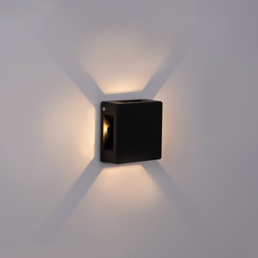[LN1580-N] Aplique de pared exterior LED cuadrado "Square 4" - 6W - IP54