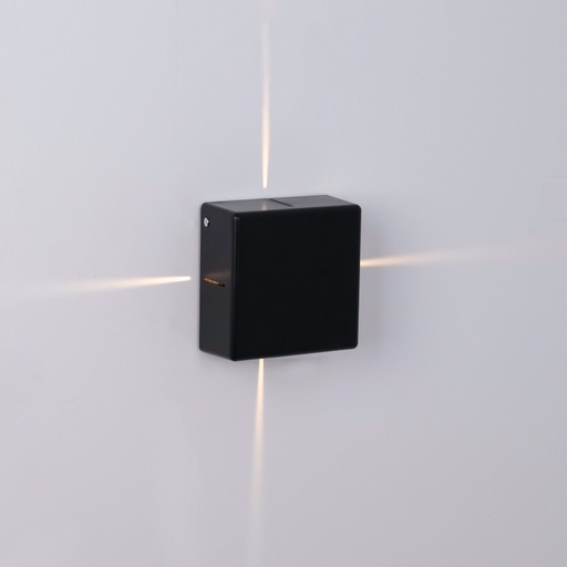 [LN1582-N] "Karen 4" outdoor square LED wall light - 6W - IP54