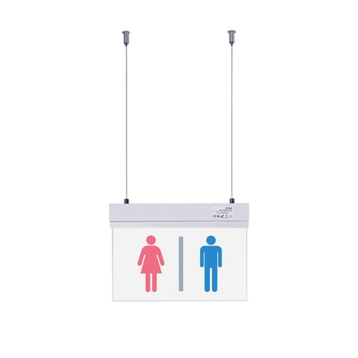 [K-B1062-BAÑOS] Permanent noodlicht met pictogram "Toiletten" - Ophanging