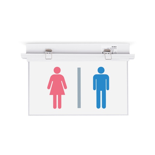 [K-B1063-BAÑOS] Permanent noodlicht met pictogram "Toiletten" - Verzonken gemonteerd