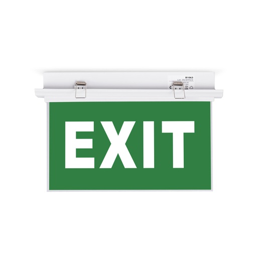 [K-B1063-EXIT] Luz de emergencia permanente con cartel "Exit" - Empotrable