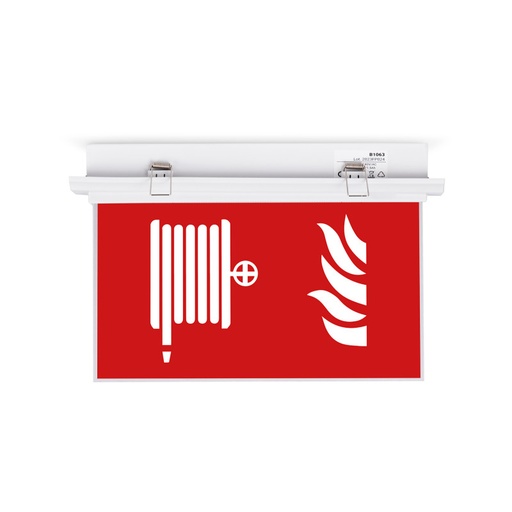[K-B1063-BOCAINCENDIO] Μόνιμη λυχνία έκτακτης ανάγκης με εικονογράφημα "Πυροσβεστικός κρουνός" - Χωνευτή τοποθέτηση