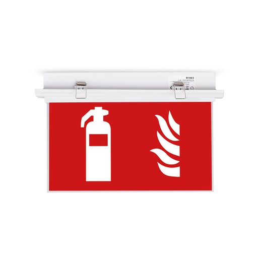 [K-B1063-EXTINTOR] Recessed permanent emergency light with "Fire extinguisher" pictogram