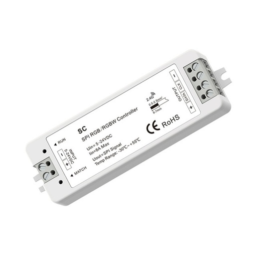 [SK-SC] RGB/RGBW SPI controller for Smart IC LED strips 5-24V - RF 2.4G