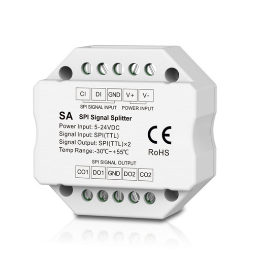 [SK-SA] RGB/RGBW SPI signal splitter - 5-24VDC