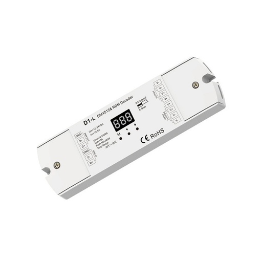 [SK-D1-L] DMX512 Decoder 12-24V DC - 15A - 1 Channel