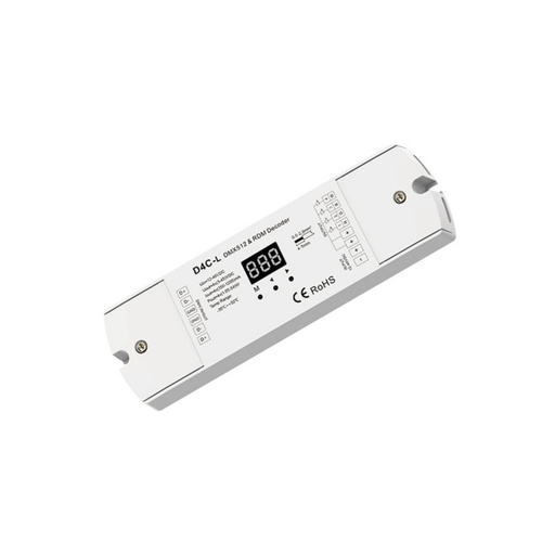 [SK-D4C-L] DMX512 Decoder 12-48V DC - 350-1200mA/channel - 4 Channels