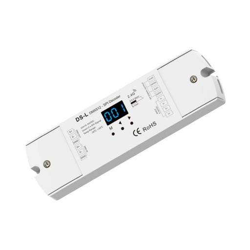 [SK-DS-L] DMX512 to SPI Pixel Decoder - 5-24V DC - RF Controller